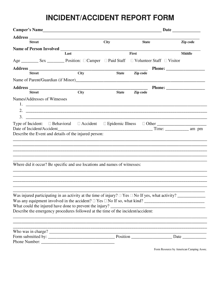Accident Report Form Fill Out And Sign Printable PDF Template SignNow