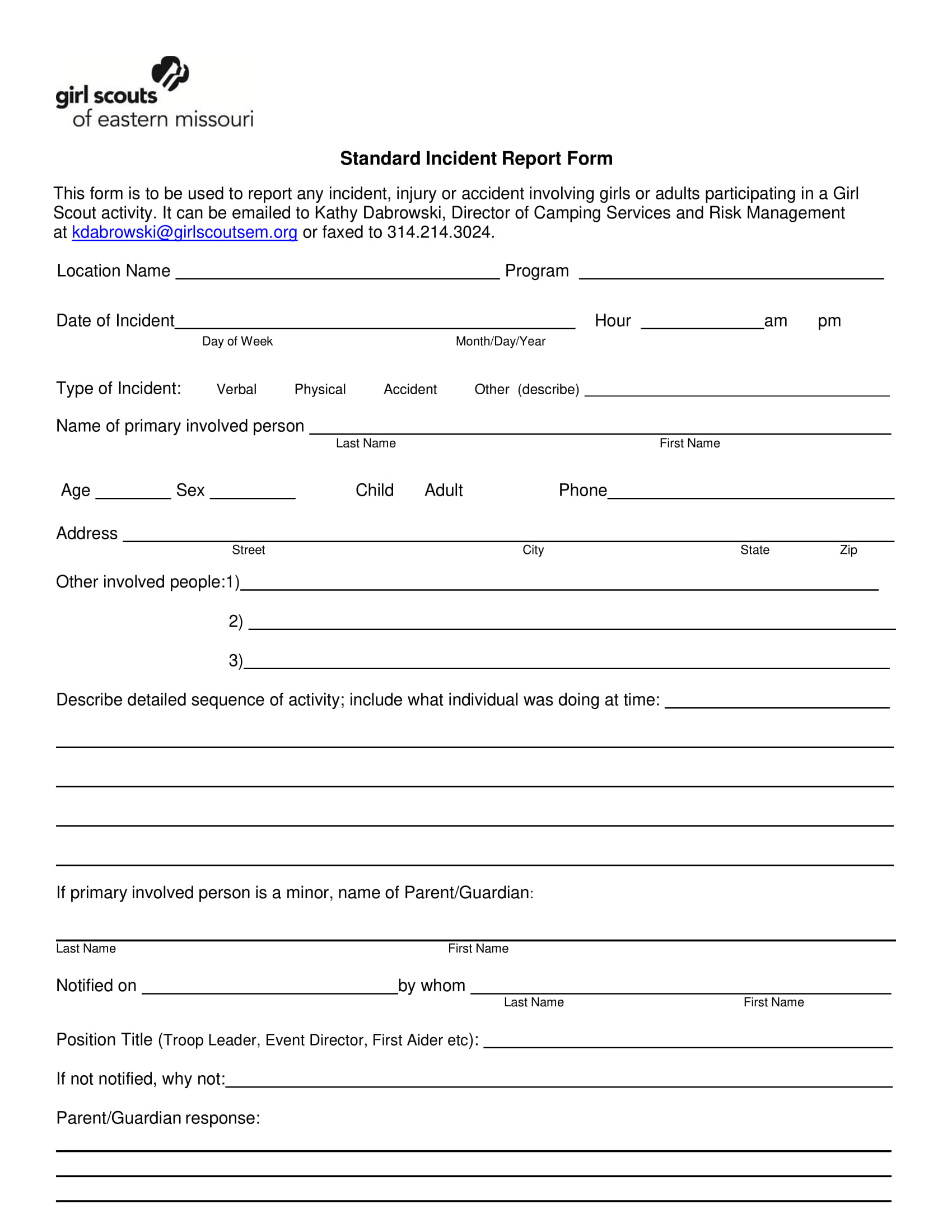 FREE 12 Standard Report Forms Templates In PDF MS Word