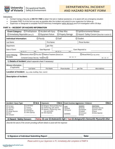 Incident Report Form Template Qld Awesome Workplace Incident Report