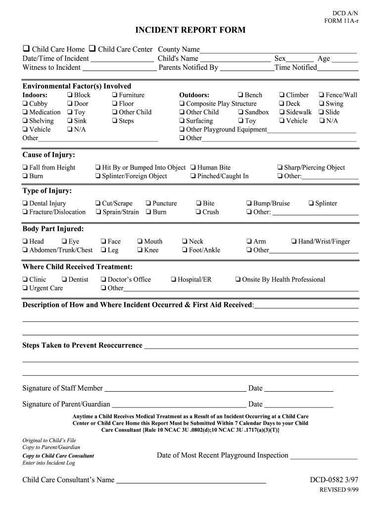 Nc Incident Report Guidelines Fill Online Printable Fillable Blank
