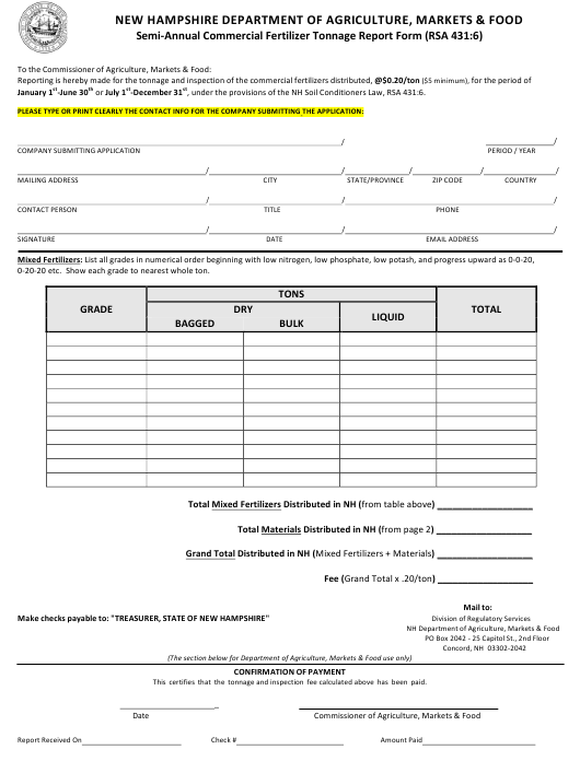 Dole Semi Annual Report Form