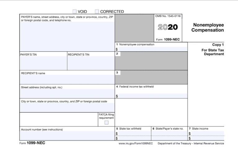New IRS Form 1099 NEC Used To Report Payments To Nonemployee Service