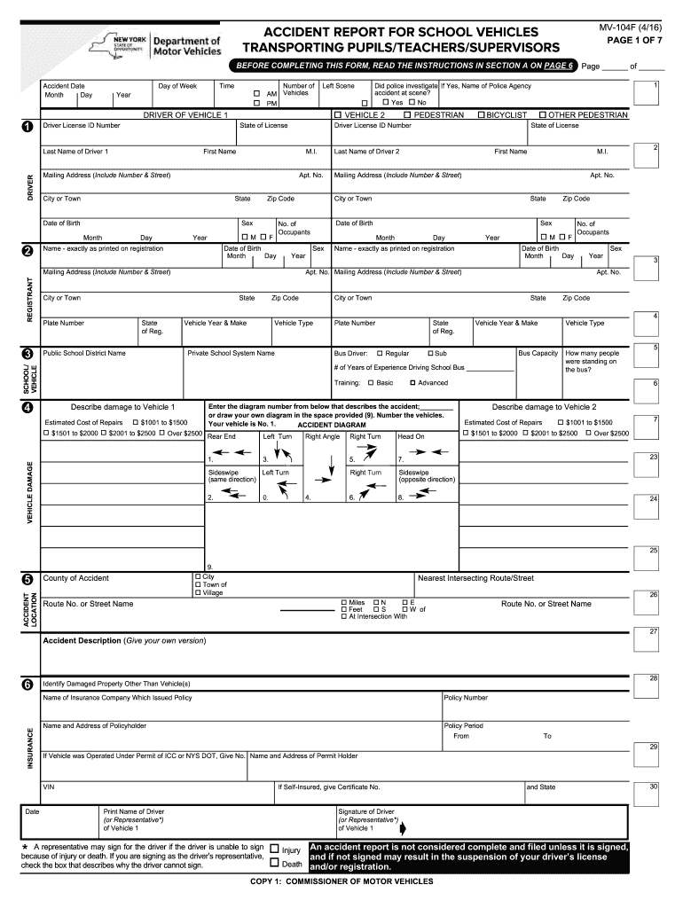 2016 2022 Form NY DMV MV 104F Fill Online Printable Fillable Blank