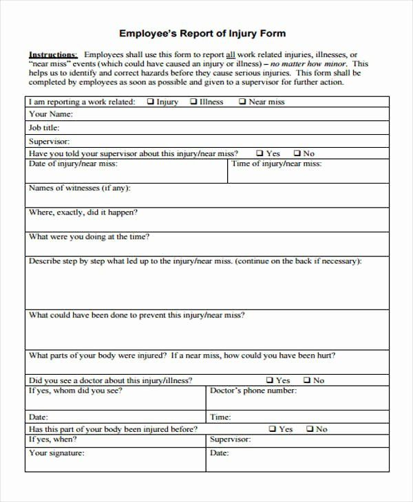 Accident Incident Reporting Form Template Inspirational 29 Accident
