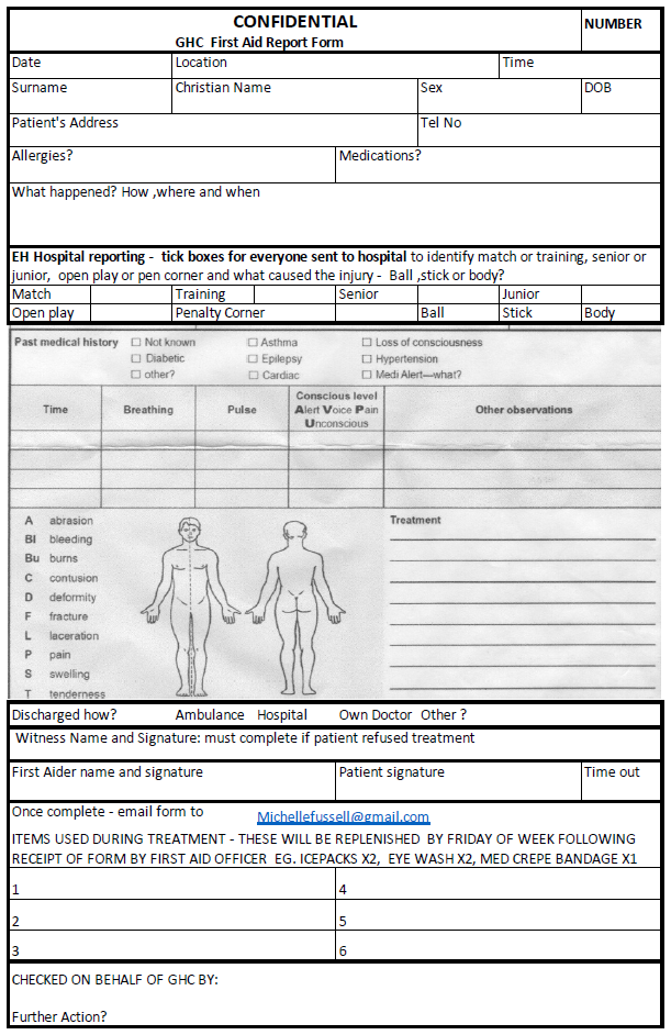 Accident Injury Report Form