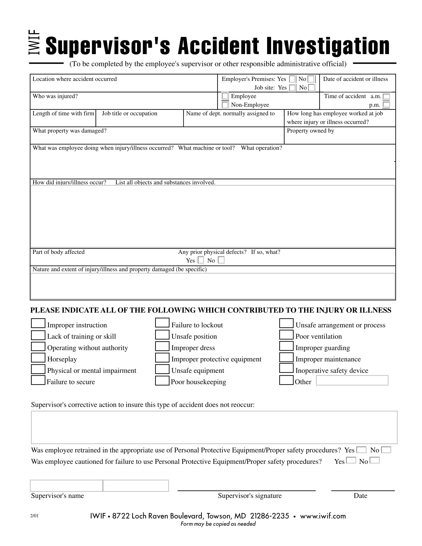 Accident Report Form Template Uk 2022