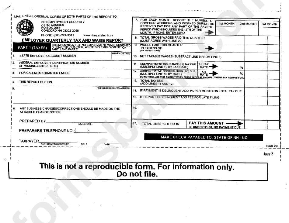 Employer Quarterly Tax And Wage Report Form 2002 Printable Pdf Download