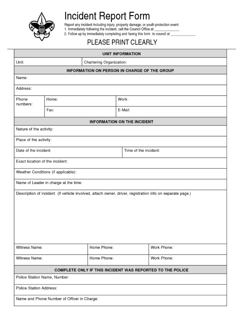 Fabulous Medical Incident Report Template Word How To Write A Summary For