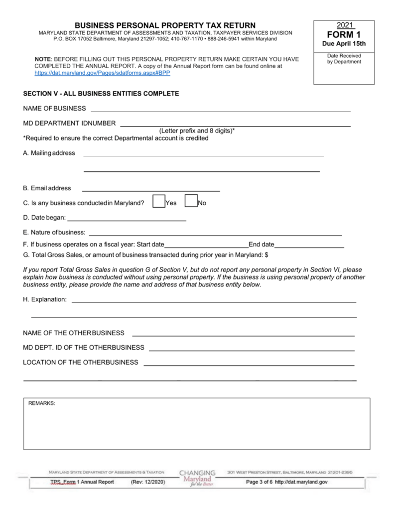 Form 1 Download Fillable PDF Or Fill Online Annual Report 2021 
