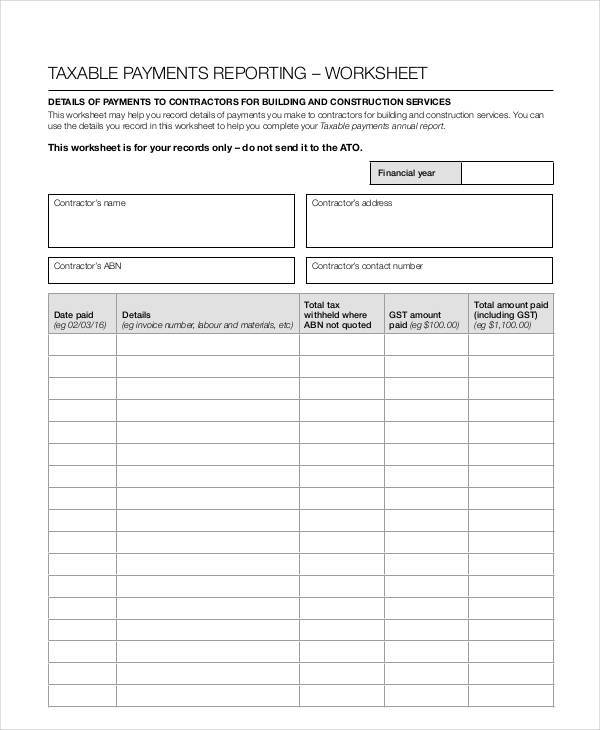 FREE 10 Report Worksheet Samples And Templates In PDF MS Word Excel