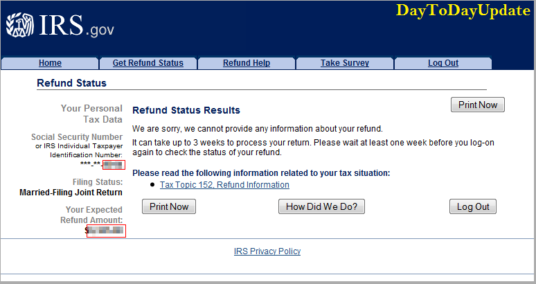 IRS Says Your Tax Return Has Been Received IRS Tax Return Received 