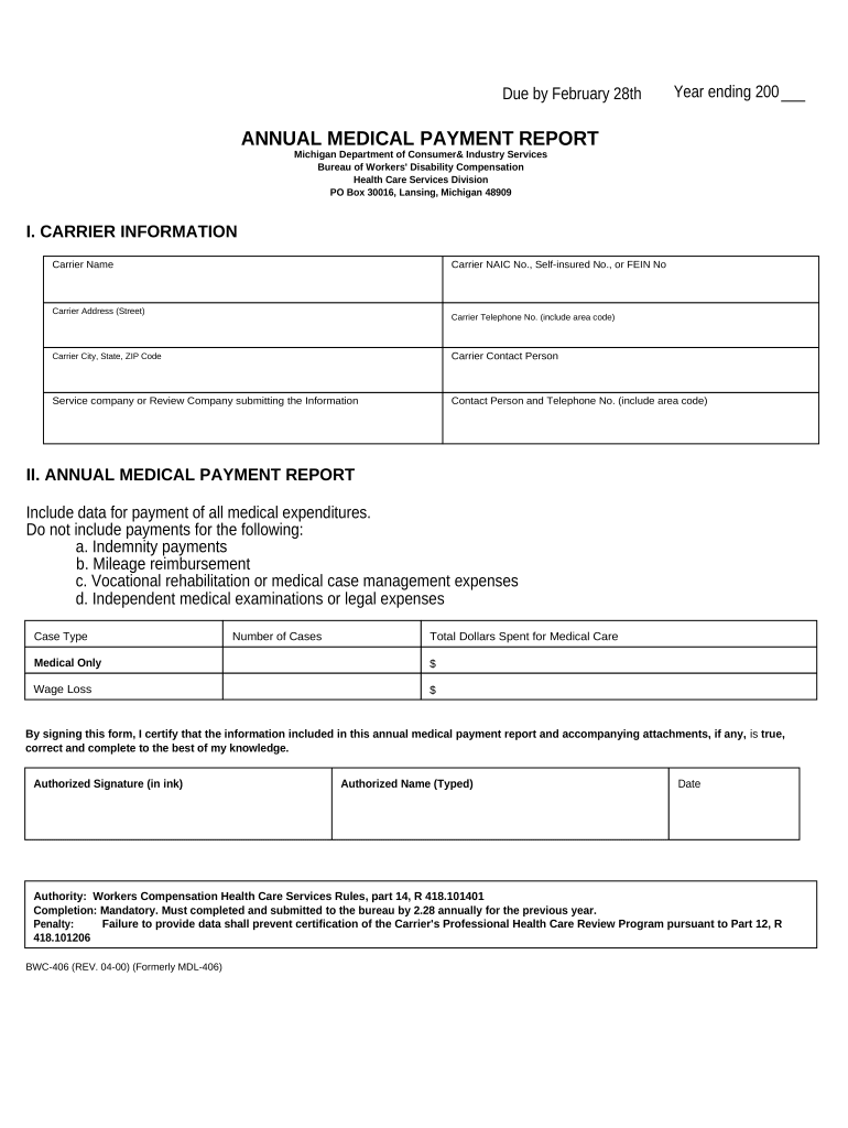 Michigan Annual Report Form Fill Out And Sign Printable PDF Template 