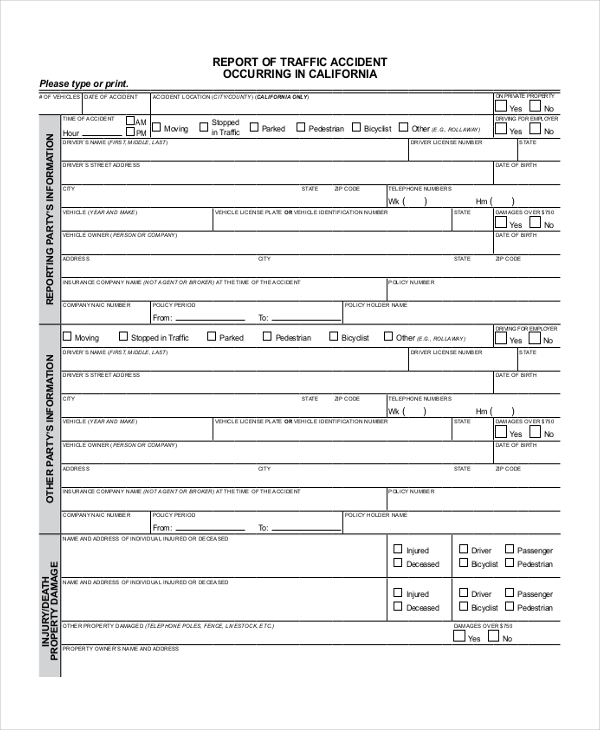 Oregon Dmv Accident Report Form Fillable Printable Forms Free Online