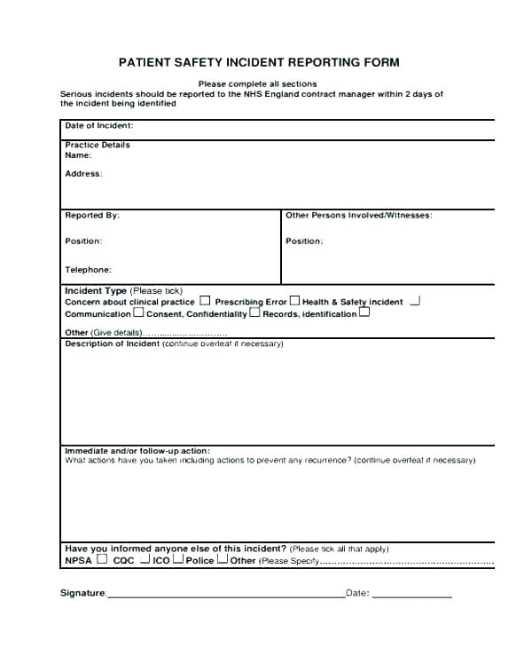Serious Incident Report Template 1 TEMPLATES EXAMPLE TEMPLATES