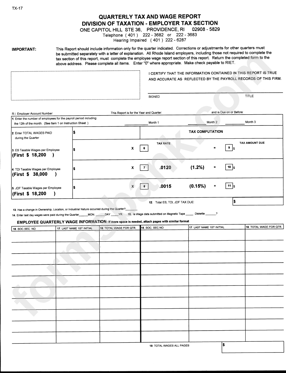 Tx17 Fillable Form Printable Forms Free Online