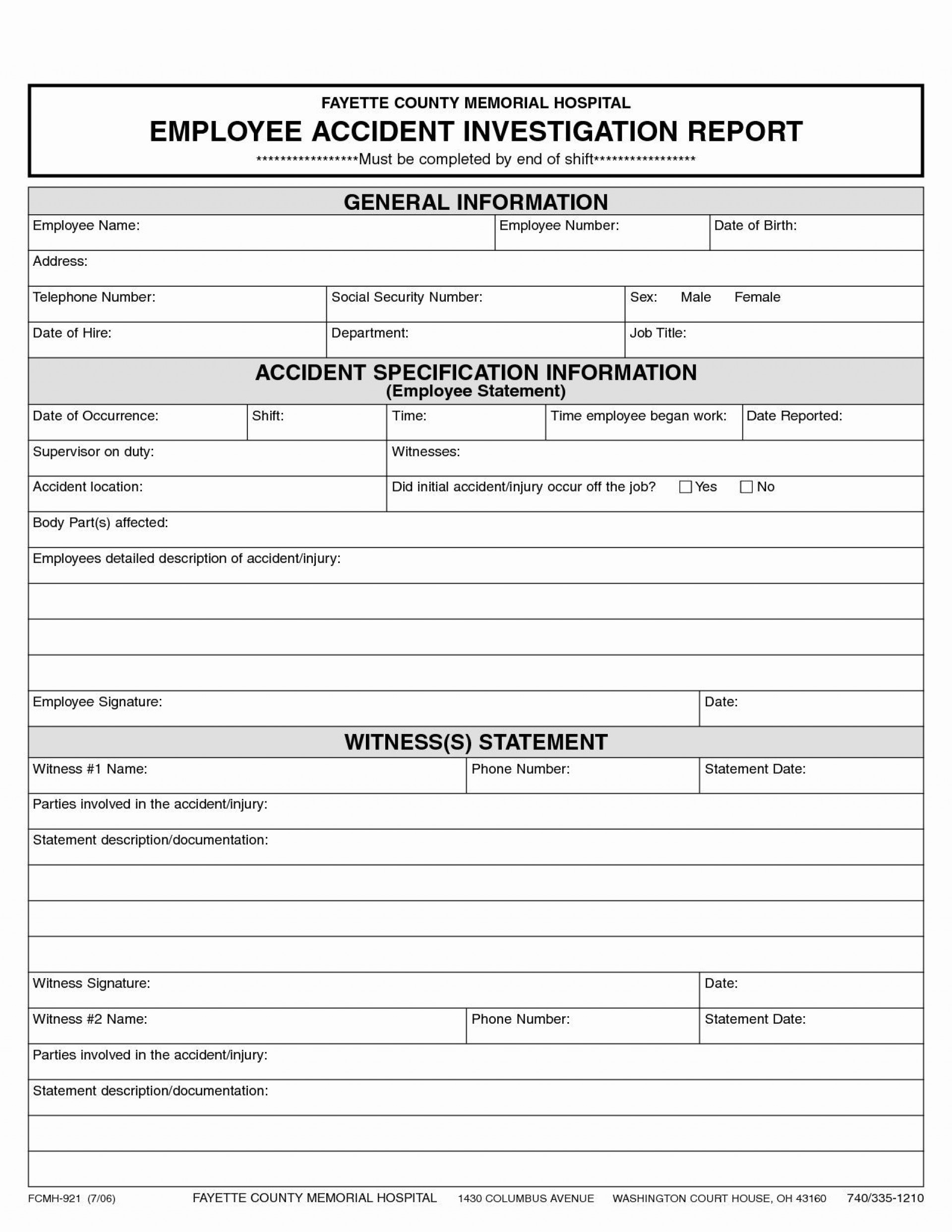 Vehicle Accident Report Form Template Free VEHICLE UOI