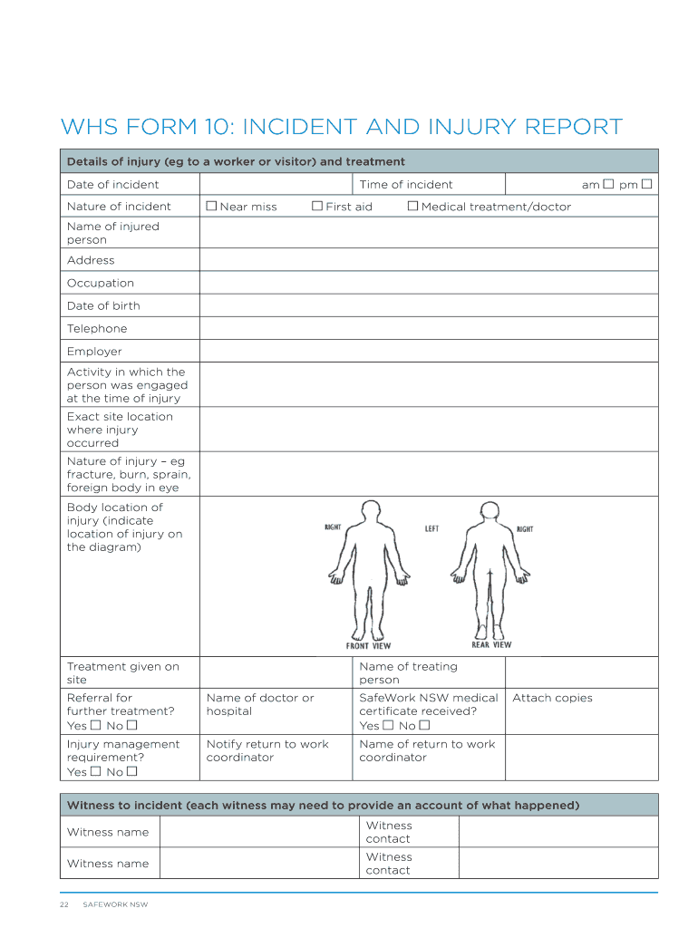 Whs Incident Report Form Fill Out Sign Online DocHub